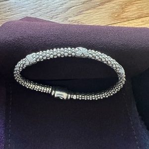 Lagos - Three Station Silver X Diamond Bracelet